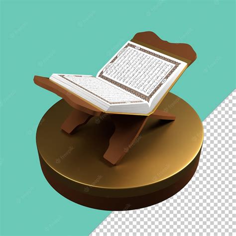 Premium PSD | A book on a chair with the word quran on it