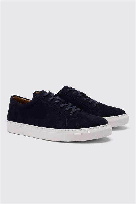 Chester Navy Suede Trainers | Buy Online at Moss