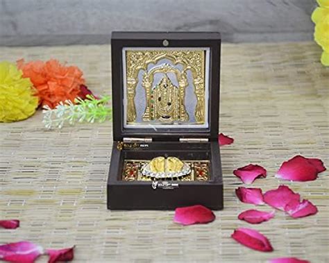 GoldGiftIdeas 24K Gold Plated Tirupati Balaji Photo Frame with Charan ...
