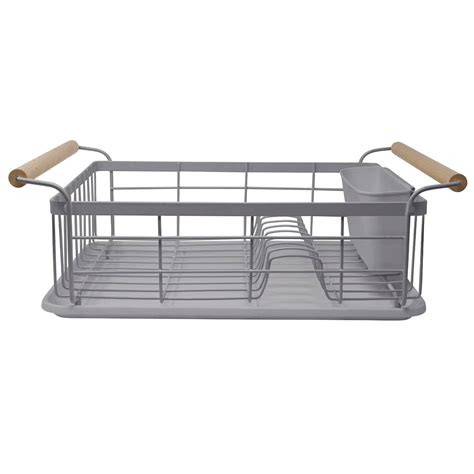 Metal Dish Rack Grey