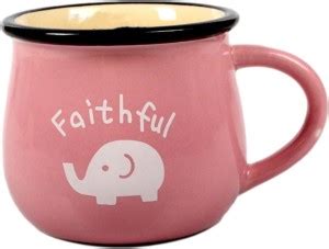 BONZEAL 3D Ceramic Hand Painted Faithful Printed Tea Cup Set Belly Pink ...