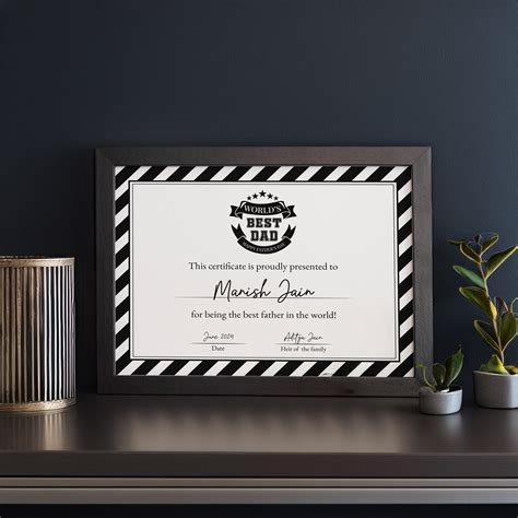 Personalized World's Best Dad Certificate | Best Gifts for Dad – The ...
