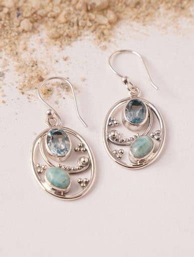 Shop Our Jewel Tree Women Blue Hook Silver Drop Earrings for Women ...