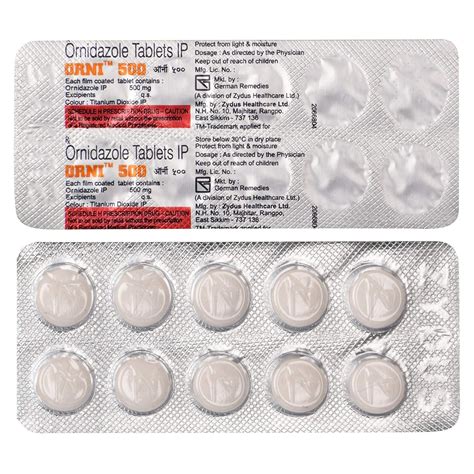 Orni 500 - Strip of 10 Tablets : Amazon.in: Health & Personal Care