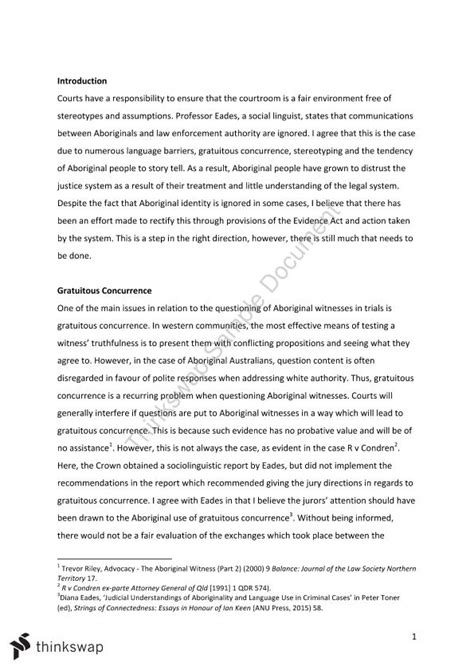 Evidence Essay | 70109 - Evidence | Thinkswap