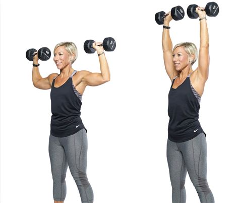 Overhead Press Dumbbells How To Do A Dumbbell Shoulder Press | The Gym