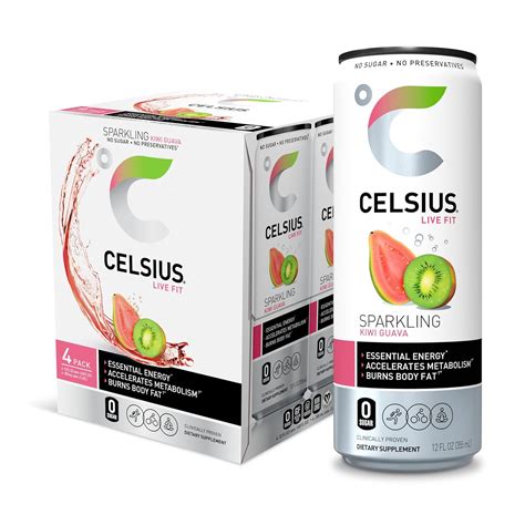 Amazon.com : CELSIUS Sparkling Kiwi Guava, Functional Essential Energy ...