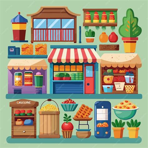 Street Market Cartoon 的图像结果