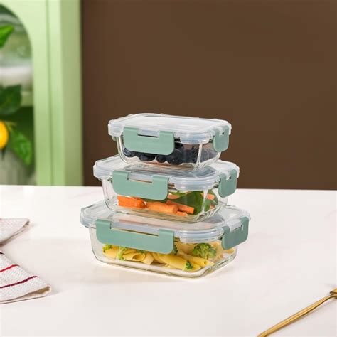 Buy Nestasia Nestro Airtight Glass Containers with Lid Set of 3 (185ml ...