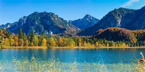 Schwansee and Neuschwanstein Castle on a sunny October day by Walter G ...