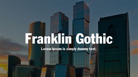 Franklin Gothic Font Family : Download Free for Desktop & Webfont