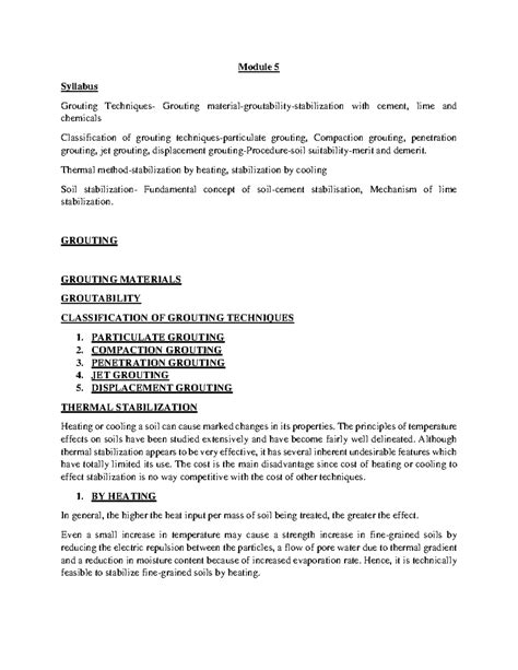 GIT 5: Syllabus on Grouting Techniques and Soil Stabilization Methods ...