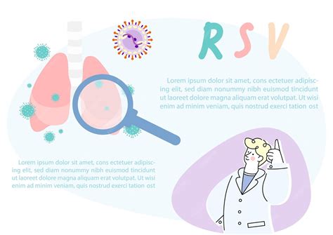 Ilustración médica del virus sincitial respiratorio rsv en estilo plano ...