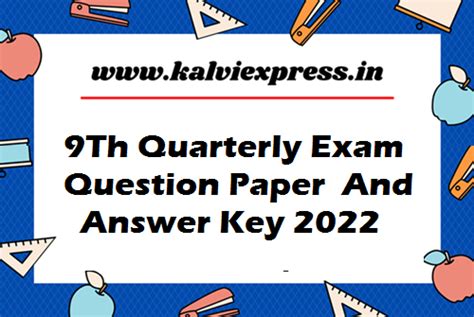 9Th Quarterly Question Paper 2022