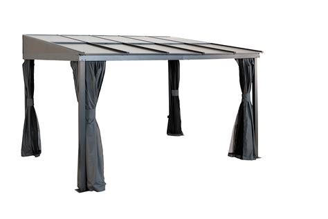 Sojag Pompano 10 ft. x 12 ft. Wall Gazebo - Backyard Paradise HQ