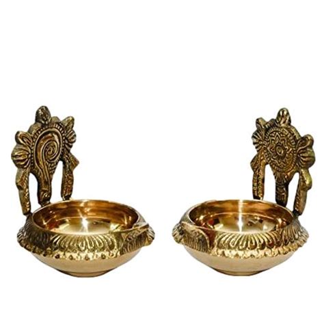 Brass Shanku Chakra kuber Diya