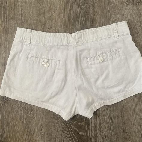 cute white mini shorts 🤍 size s (fit inspo does not... - Depop