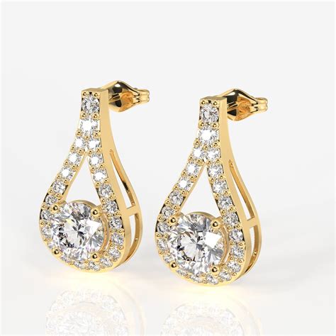 Twilight Sparkle Moissanite Drop Sterling Silver Earrings – Caratbazaar