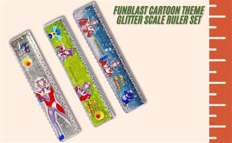 FunBlast Scale Ruler for Kids – Scale for Kids, Glitter Scales Ruler ...