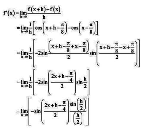 Image result for Differentiate Cos X From First Principles