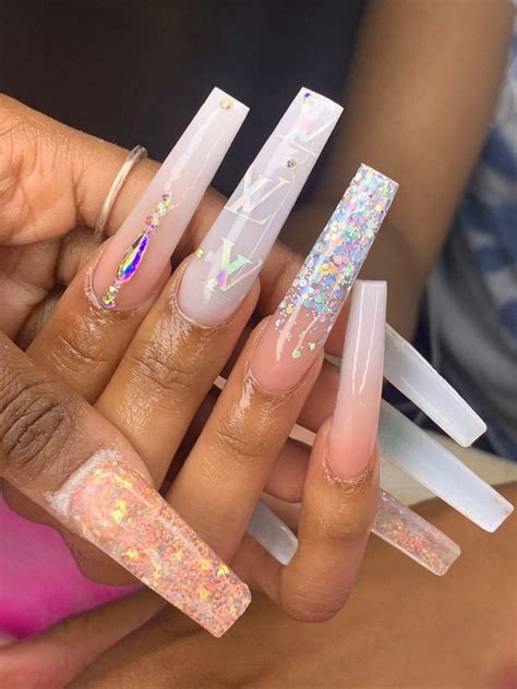cute long acrylic nails