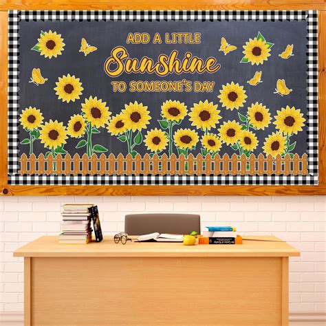 Amazon.com : 98 Pcs Spring Floral Flowers Bulletin Board Decorations ...