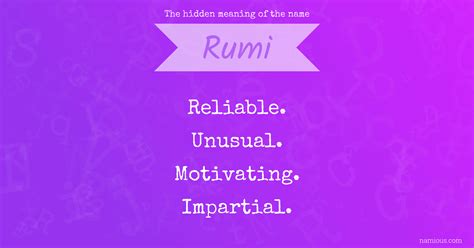 The hidden meaning of the name Rumi | Namious
