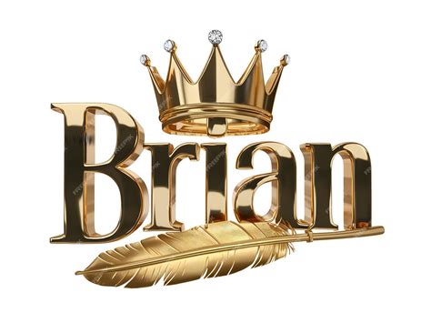 Premium Vector | Brian Name Logo Design Brian Name in Elegant Font Gold ...