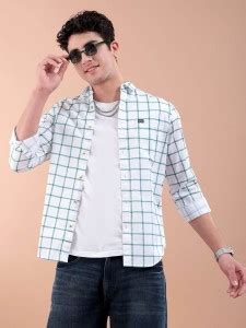 The Indian Garage Co. Men Checkered Casual White Shirt - Buy The Indian ...