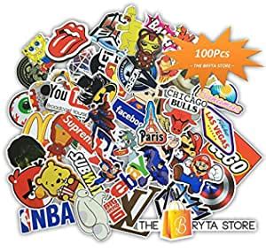 Buy Cool Sticker 100pcs Random Music Film Vinyl Skateboard Guitar ...
