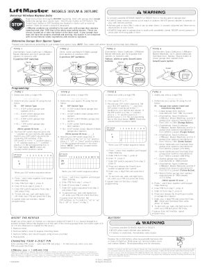 Chamberlain Universal Keypad Manual - Fill Online, Printable, Fillable ...