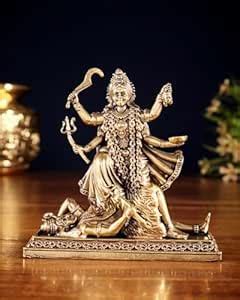 Buy UGRA Maa Kali Idol in Brass – 4inches Black Kalika Murti | Hindu ...