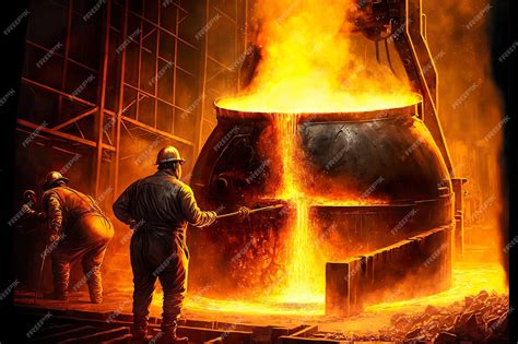 Premium Photo | Metallurgy industry illustration