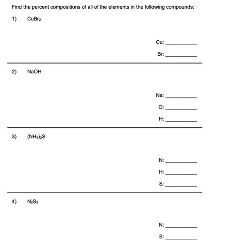 Image result for Percent Composition Examples