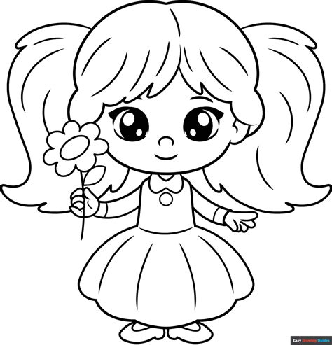 How to Draw an Easy Little Girl - Really Easy Drawing Tutorial
