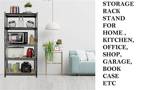 Ash & Roh Metal Organizer Rack with Powder Coated Wooden Frame ...