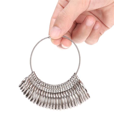 Buy H&S Ring Sizer Gauge Set Metal Finger Measure Sizing Measuring UK A ...