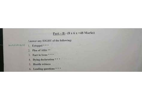 Evidence law Important Questions for Exam - Law of Evidence - Studocu