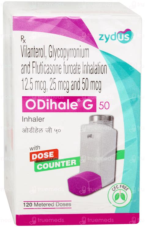 Odihale G 50 Inhaler 120mdi - Uses, Side Effects, Dosage, Price | Truemeds