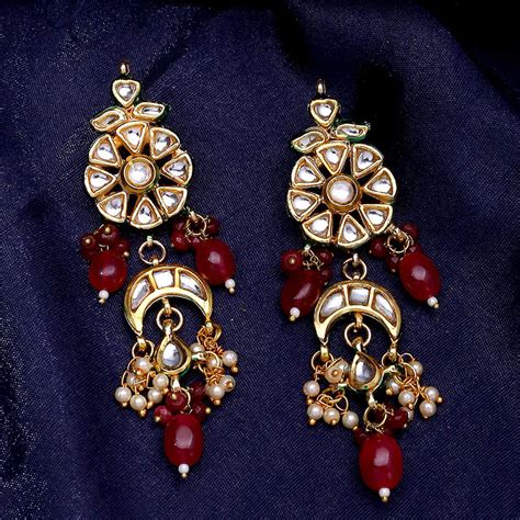 Buy SHOSHAA Classic Kundan Drop Earrings Online