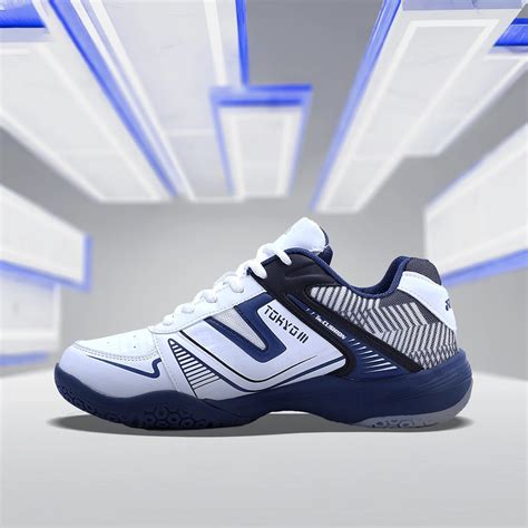 YONEX Tokyo 3 Badminton Shoes for Men (White/Navy Blue)