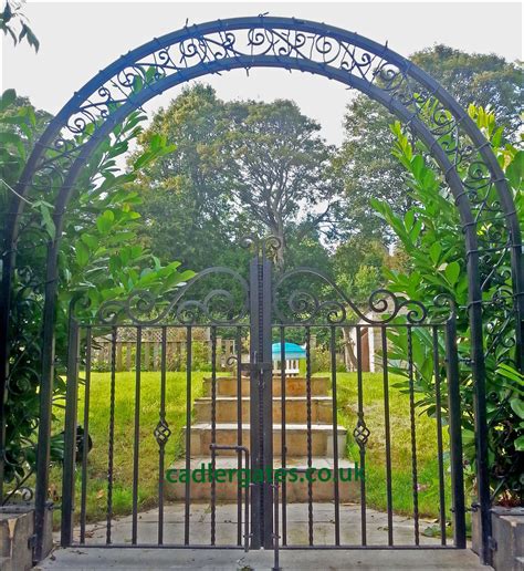 Bespoke Wrought Iron metal garden archway and gates | Garden archway ...