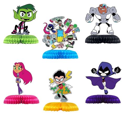 Buy 6Pcs Teen Titans Go Birthday Party Supplies, Teen Titans Table ...