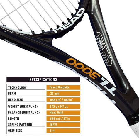HEAD Titanium 3000 Tennis Racquet – Romjee Sports Llp