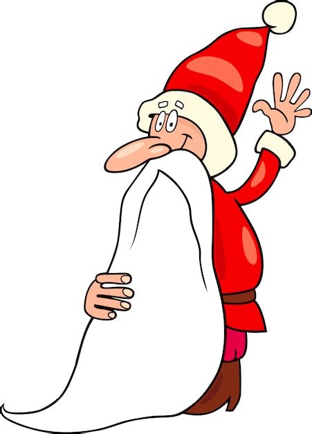 Weihnachtsmann Weihnachten Cartoon Illustration | Premium Vektor