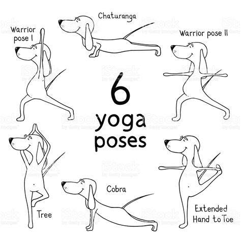 Downward Facing Dog Cartoon - yoga for strength and health from within
