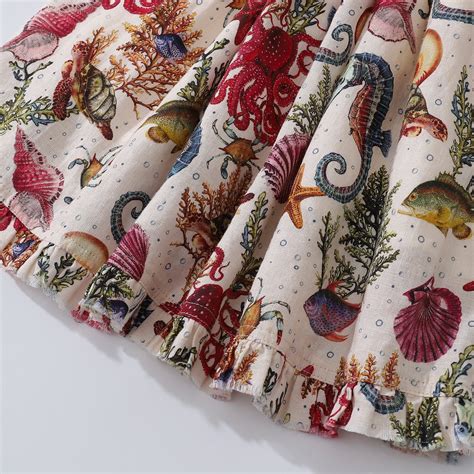 Hawaiian Dress For Women Tropical Vacation Dress Marine Life Seahorse ...