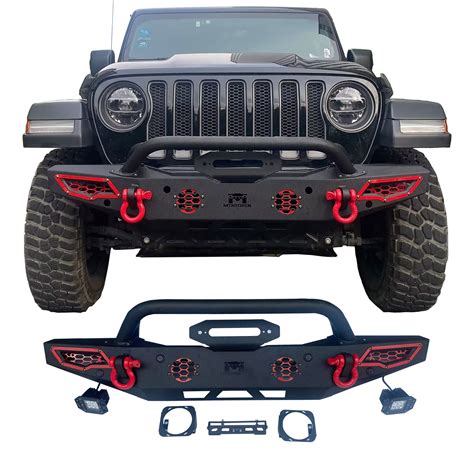 MTNTOPCN AQMR Front Bumper, Compatible for 2007-2024 Jeep Wrangler Roc – COSMOR Autoparts Limited