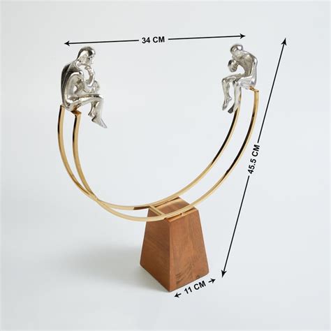 Buy Splendid Gold Rush Aluminium Man on Moon Table Accent from Home ...