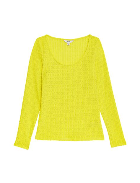 Buy Textured Scoop Neck Top at Marks & Spencer